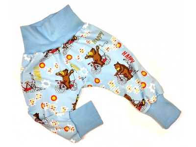  Eco Capart Dětské kalhoty z BIO bavlny - Medvídkovo nové kolo