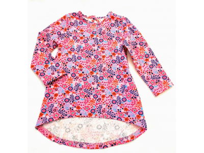  Eco Capart Dětské šaty / tunika z bavlny - Květinky