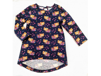  Eco Capart Dětské šaty / tunika z bavlny - Medvědi na louce