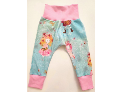  Eco Capart Dětské kalhoty z BIO bavlny - Květinové bytůstky