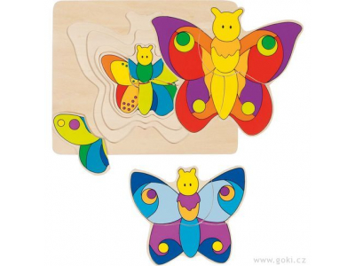 Goki Vícevrstvé puzzle – Motýlek