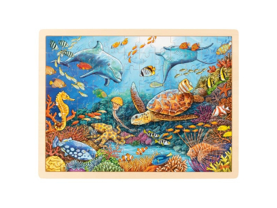 Goki Dřevěné puzzle Velký korálový útes, 96 dílů