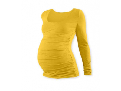 Jožánek Těhotenské tričko (dlouhý rukáv) - žluté, L/XL