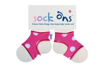 Sock Ons - držiaky na ponožky / Pink Spots