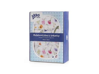 KIKKO Biobavlněná plena XKKO Organic 120x120 - Summer Meadow